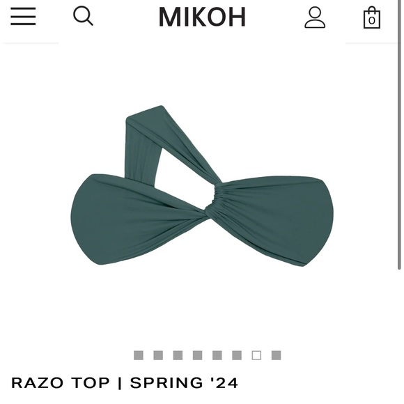Mikoh Swim Set Papara Bottom and Razo Top in Petrol - Picture 2 of 5